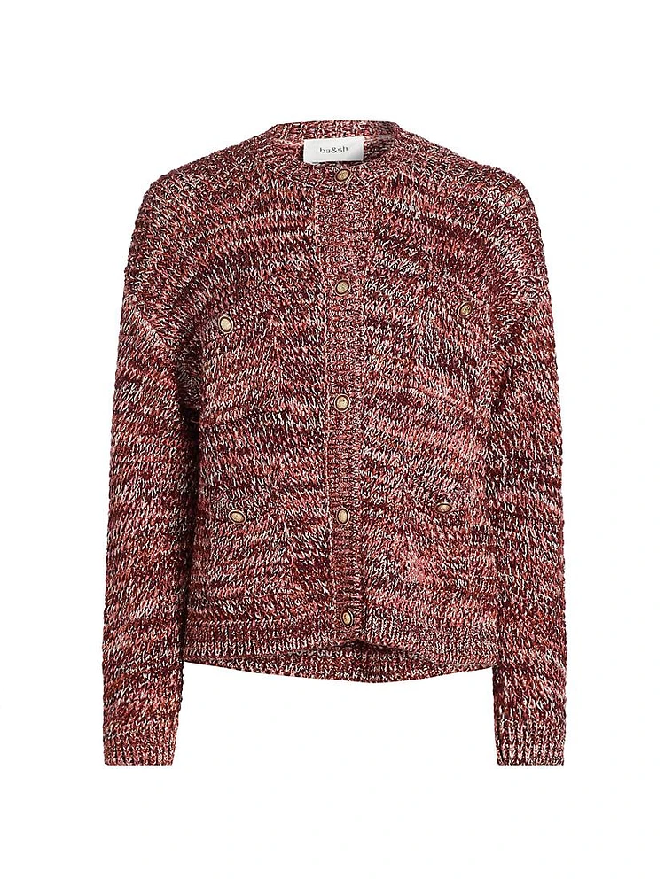 Bran Marled Metallic Cardigan