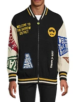 Knitted Collegiate Varsity Jacket