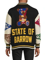 Knitted Collegiate Varsity Jacket