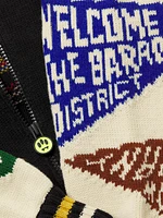 Knitted Collegiate Varsity Jacket