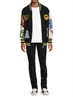 Knitted Collegiate Varsity Jacket