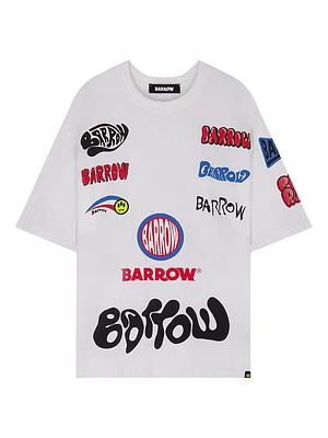 Fake Patch Cotton T-Shirt