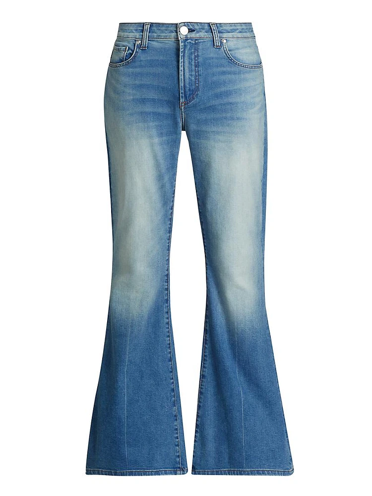 Clint Washed Denim Boot-Cut Jeans