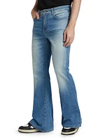 Clint Washed Denim Boot-Cut Jeans