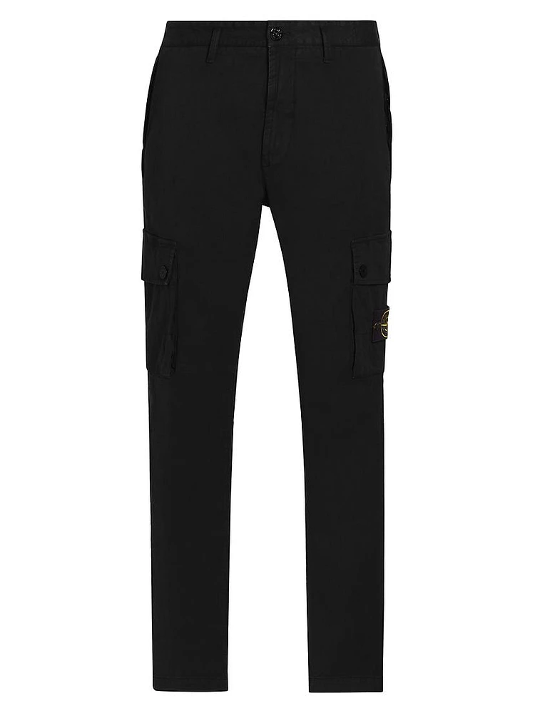 Stretch-Cotton Skinny Cargo Trousers