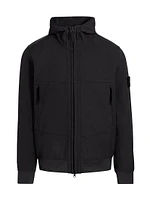 Hooded Zip-Front Jacket