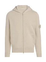 Wool Zip-Front Hoodie