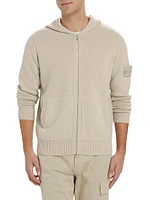 Wool Zip-Front Hoodie