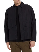 Cotton Zip-Front Overshirt