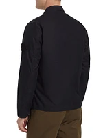 Cotton Zip-Front Overshirt