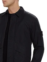 Cotton Zip-Front Overshirt