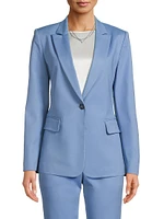 Cotton Couture Single-Button Blazer