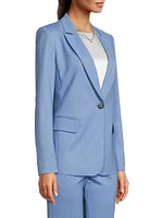 Cotton Couture Single-Button Blazer