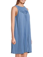 Pleated Sleeveless Minidress