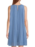 Pleated Sleeveless Minidress