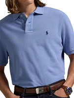 Basic Mesh-Knit Polo Top