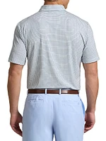 Check Knit Short-Sleeve Polo Shirt