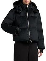 Misti Gold Velour Down Puffer Jacket