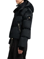 Misti Gold Velour Down Puffer Jacket