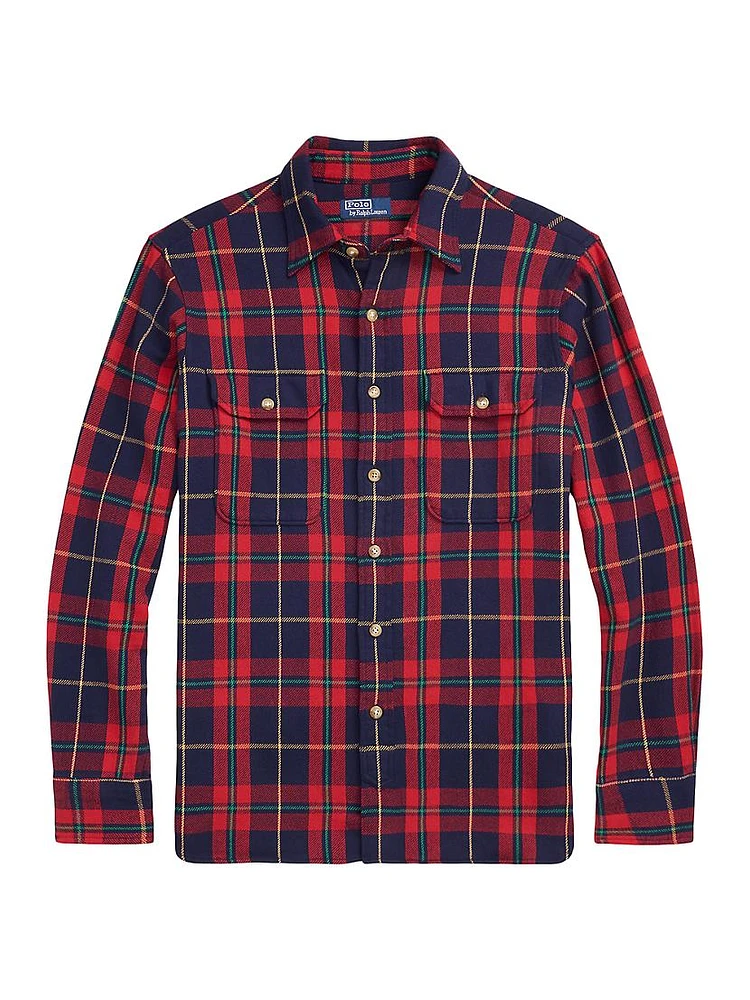 Flannel-Clrnrelbps-Long Sleeve-Sport Shirt