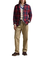 Flannel-Clrnrelbps-Long Sleeve-Sport Shirt