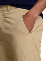 Matte Stretch-Nylon Straight-Fit Pants