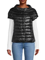 Iconico Emilia Cap-Sleeve Down Puffer Jacket