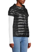 Iconico Emilia Cap-Sleeve Down Puffer Jacket