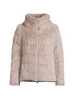 Faux-Fur Down Puffer Jacket