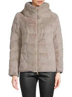 Faux-Fur Down Puffer Jacket