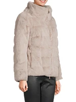 Faux-Fur Down Puffer Jacket