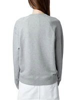 Wing Crystal-Embellished Crewneck Sweatshirt