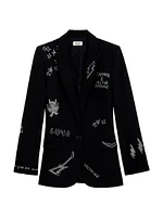 Valse Crystal-Embellished Blazer