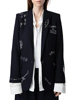 Valse Crystal-Embellished Blazer