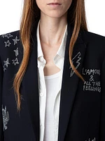 Valse Crystal-Embellished Blazer