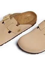 Boston Big Buckle Leather Slides