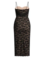 Sweetheart Lace Midi-Dress