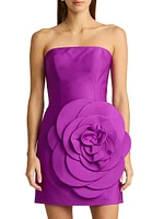 Flower Strapless Minidress