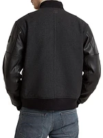 Wool-Blend Varsity Bomber Jacket