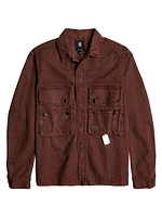 Cotton Button-Front Overshirt