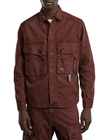 Cotton Button-Front Overshirt