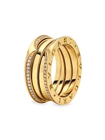 B.zero1 18K Yellow Gold & 0.43 TCW Diamond 3-Band Ring