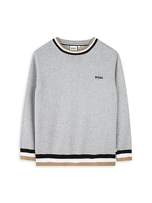 Little Boy's & Boy's Logo Crewneck Sweater