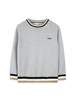 Little Boy's & Boy's Logo Crewneck Sweater