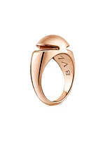 Cabochon 18K Rose Gold Ring