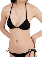 Interlock Fabric Triangle Bikini Top