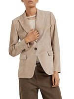 Suede Blazer with Monili