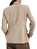 Suede Blazer with Monili