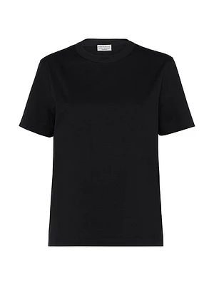 Cotton Jersey T-Shirt with Monili