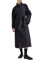 No Fade Denim Trenchcoat with Thermore® Padding